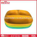 Wholesale canteen use melamine plastic serving tray